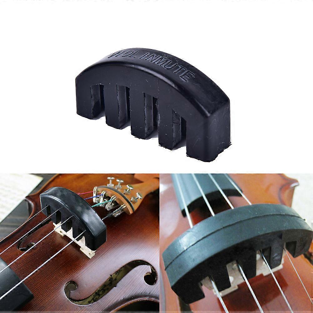 1Pcs Violin Practice Mute Heavy Black Rubber Violin Attenuator Acoustic Electric
