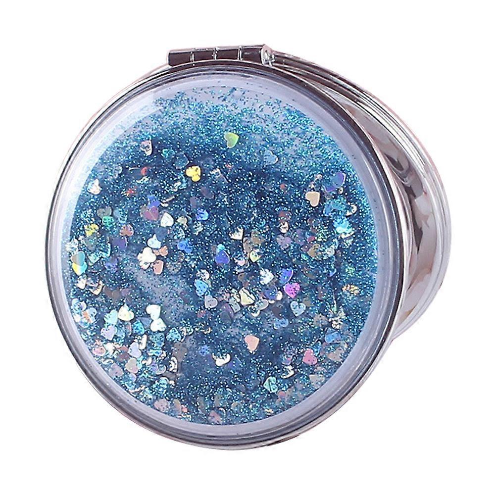 Mirror Pocket Mini Quicksand Makeup Mirror Portable Double Sided Mirror