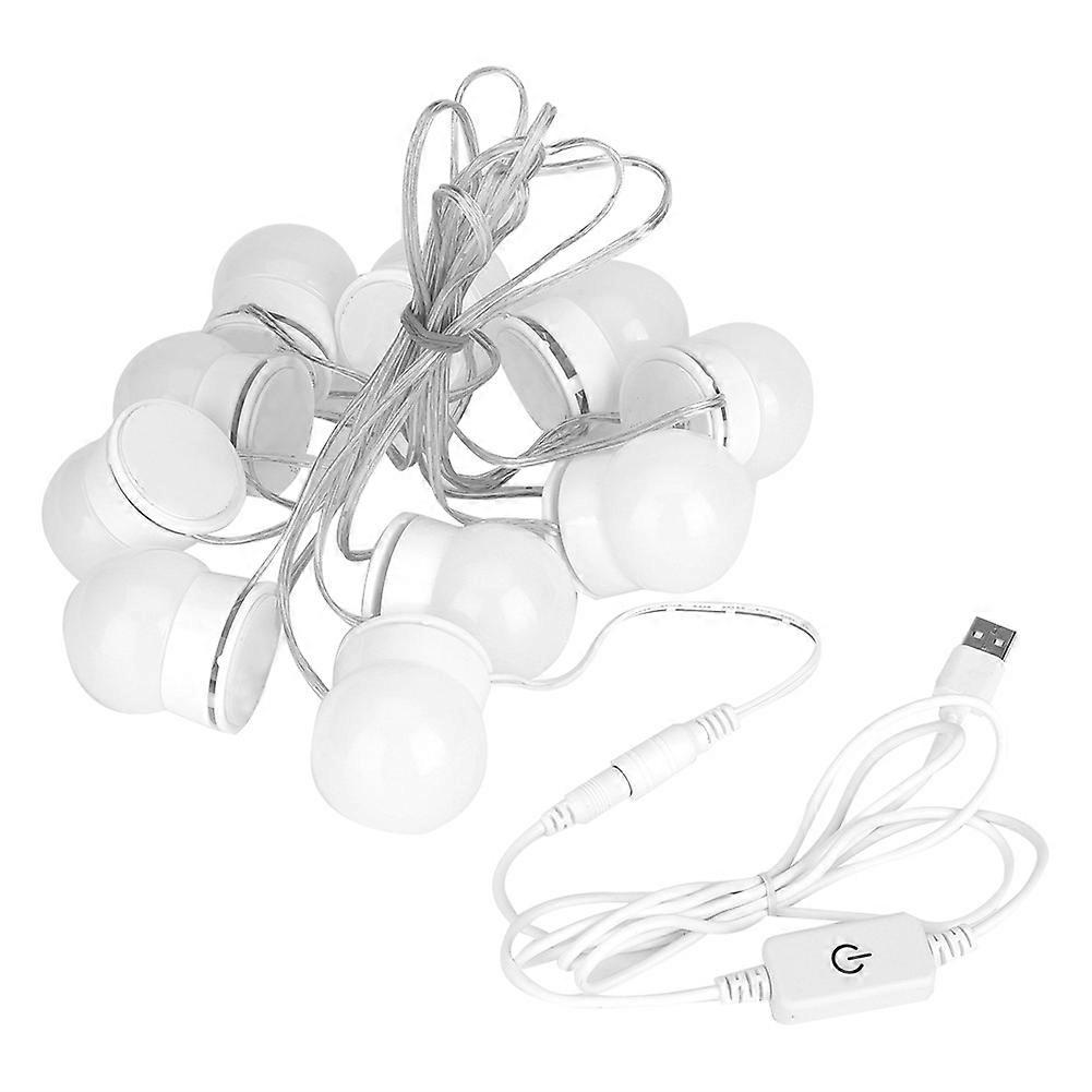 10LEDs Dimmable Table Bulbs Vanity Makeup Mirror Lights Strip USB