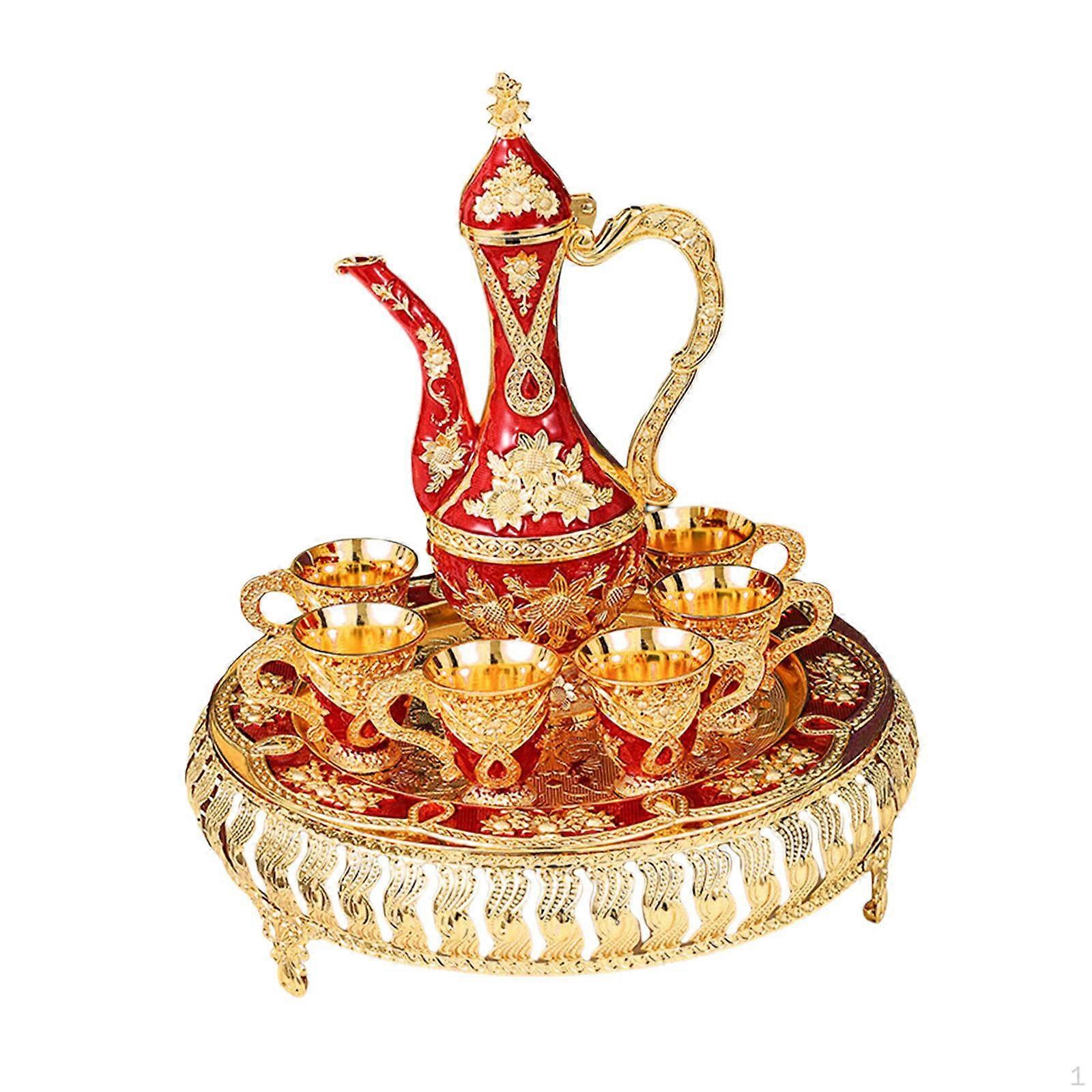 Tea Set with Glass Jug And Cups for Elegant Serving