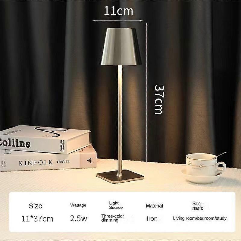 LED Desk Lamp Minimalist Retro Coffee Shop Atmosphere Lamp Desk Lamp Touch USB Charging Bar Desk Lamp