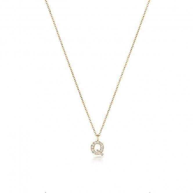 Diamond Jewellery 18ct Gold Diamond Initial Necklace NDQ154/Q