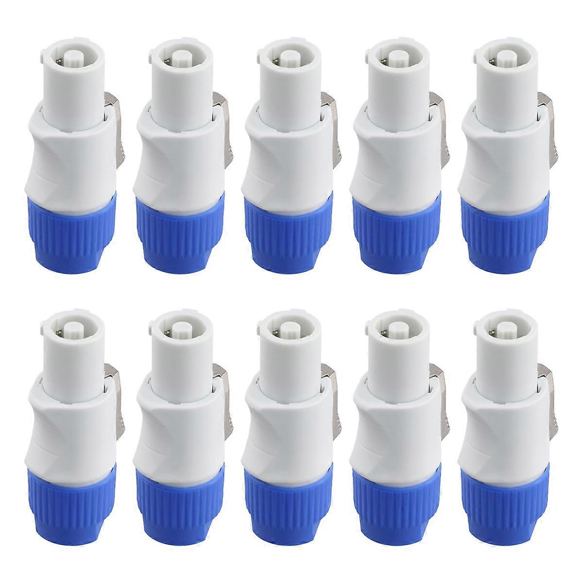 10Pcs 3 PIN Male Powercon Connector Signal Input Jack for Beam Light Stage Light