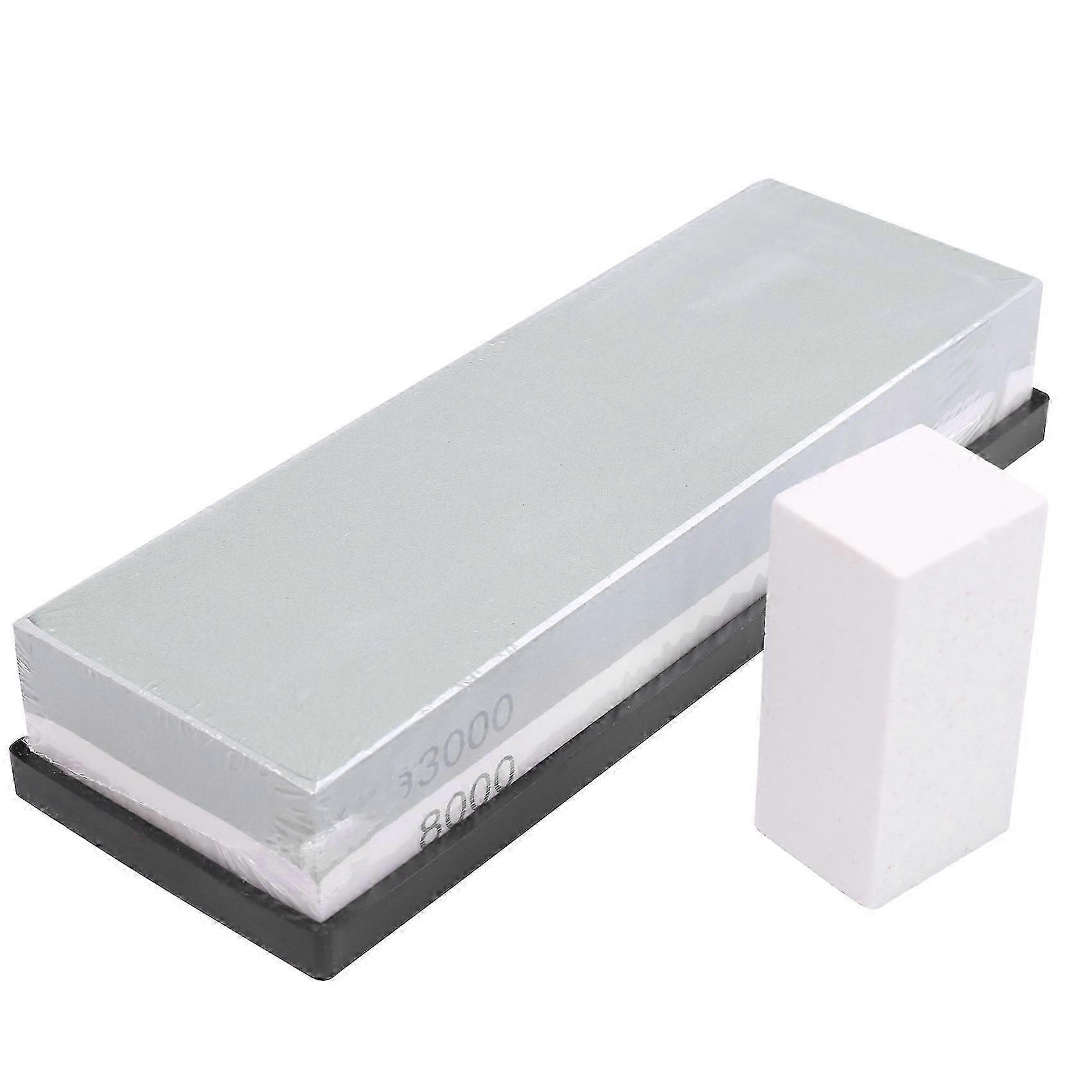 Premium Sharpening Stone 2 Side Grit 3000/8000 Whetstone |  Sharpener with NonSlip Rubber Base & Fl