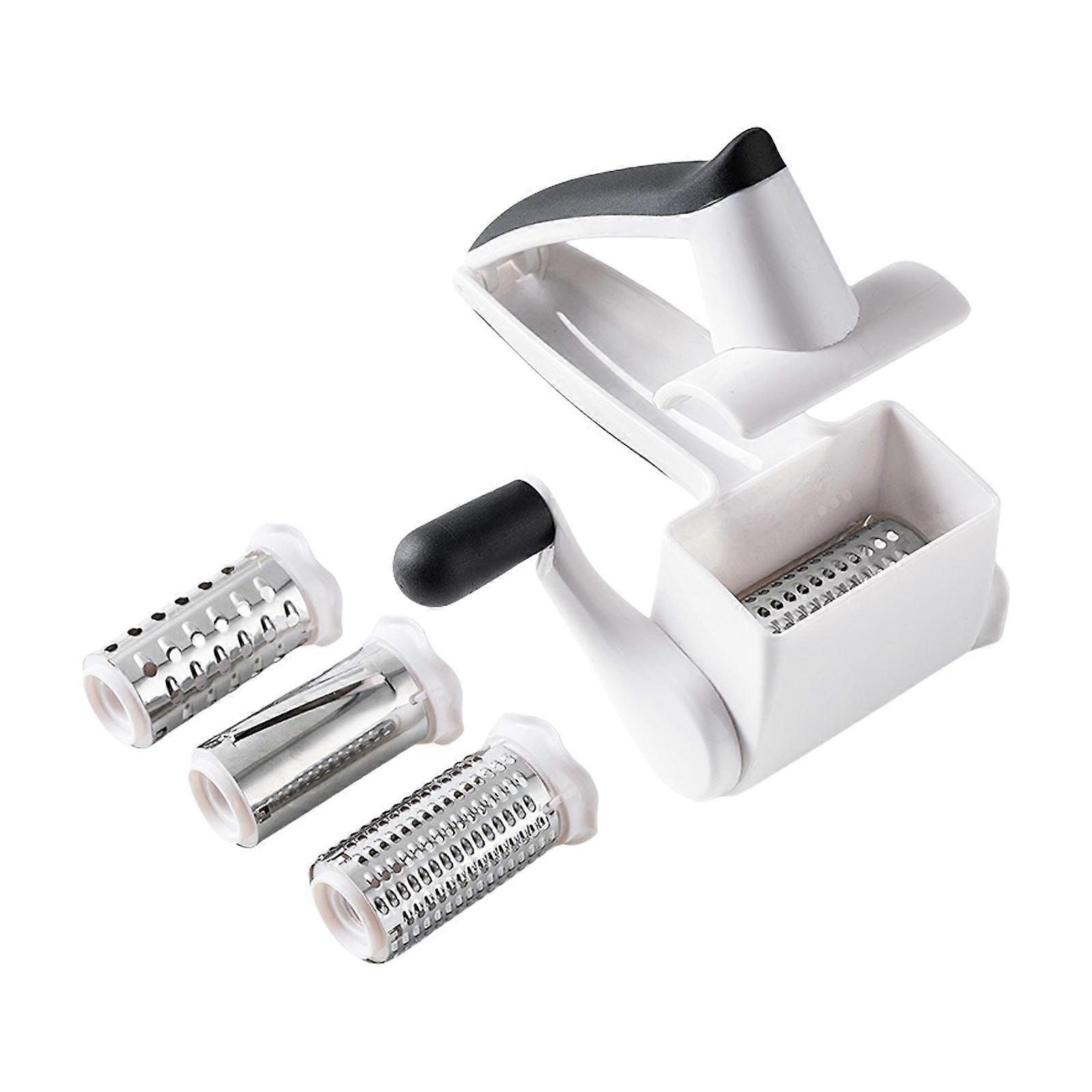 Rotary Cheese Grater Handheld Design with Comfortable Handle Grip for Easily Grating of Cheese and More