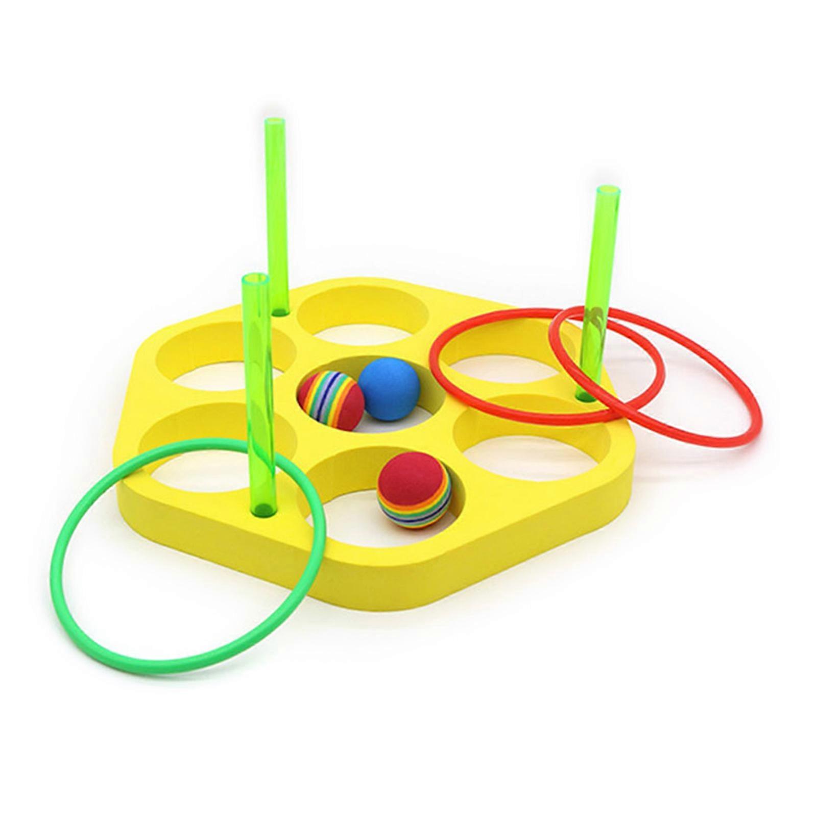 Jeu De Lancer D'Anneaux Pour Enfant - Anneaux Et Balles Flottantes Piscine Et Plein Air Pour Famille