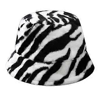 Frauen Plüsch Fuzzy Bucket Hat Imitation Kaninchen Fell Verstellbar Einfache Modische Warme Mütze Für Herbst und Winter