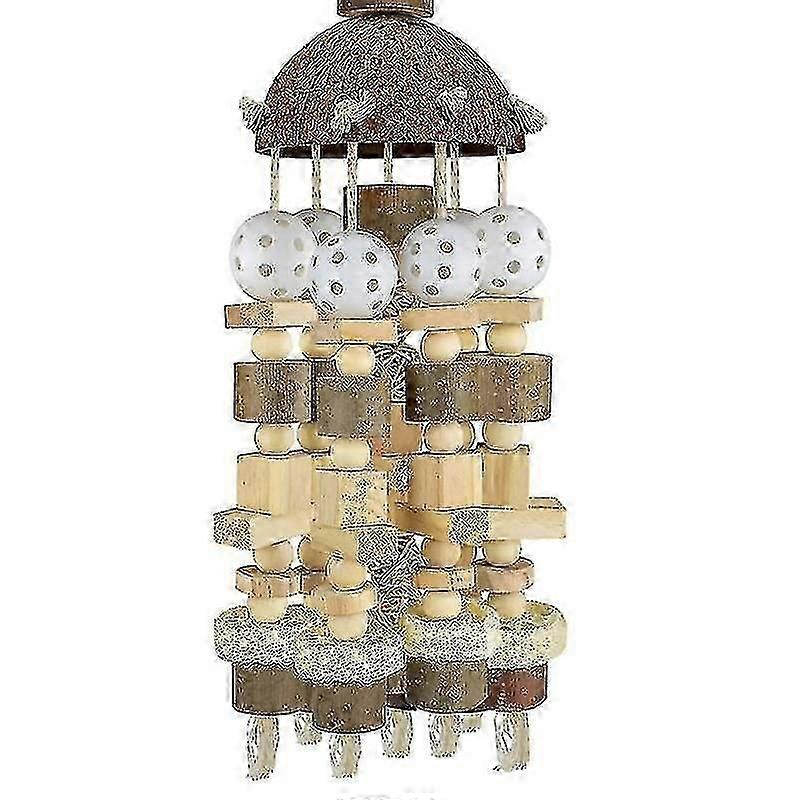 Bird Toys Bird Parrot Toy Large Parrot Toy Natural Parrot Cage Bite Toy Suits For Macaws Parrots Bird Toys