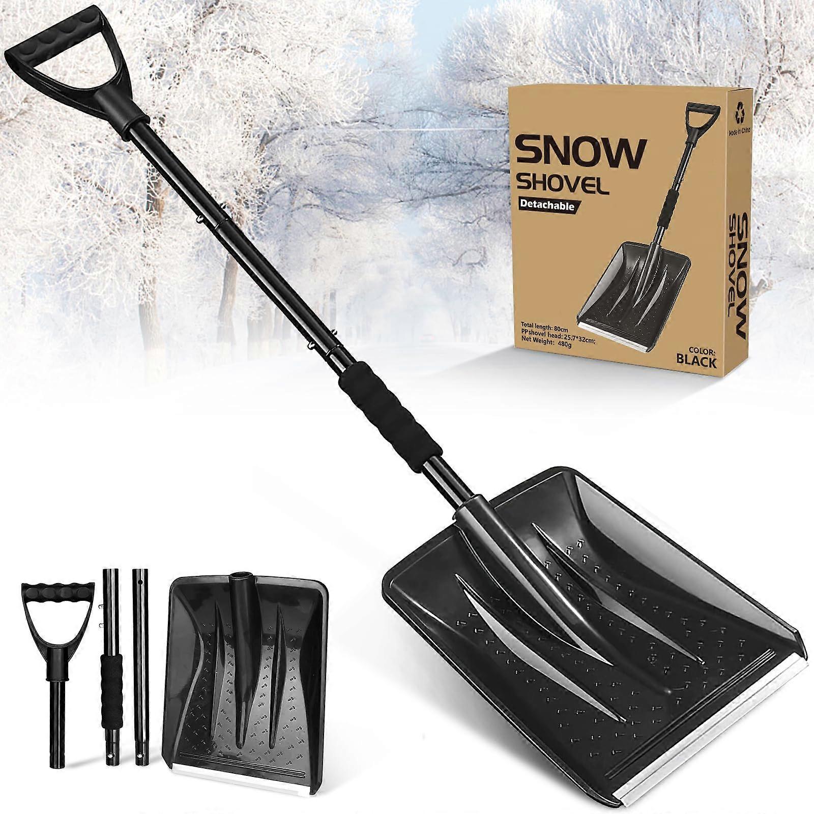 Aluminum Snow Shovel for Driveway Clearing - Lightweight, Durable 48-Inch Blade, Ergonomic Handle, Efficient Winter Tool