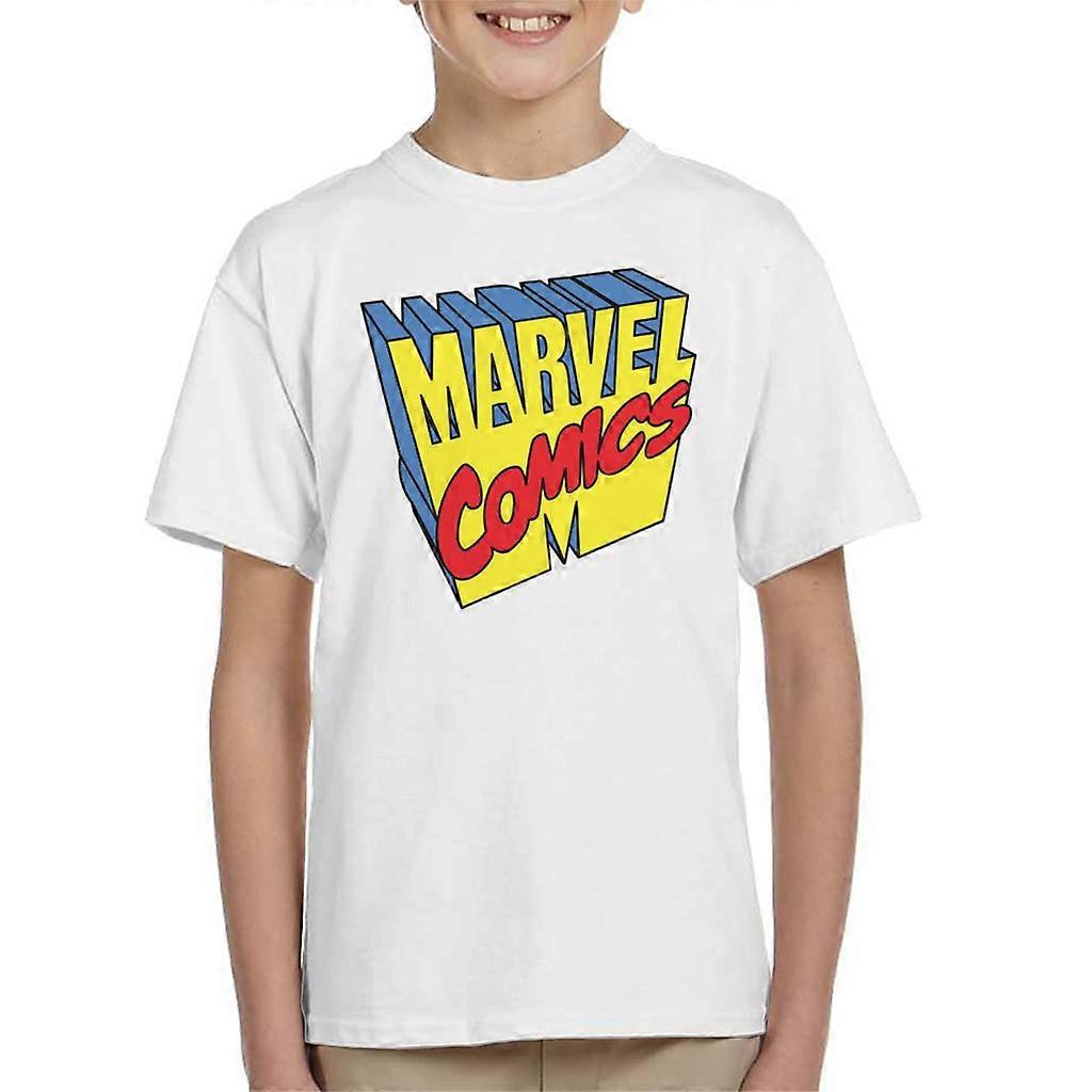 Marvel Comics 1990s 3D Perspective Logo Kid's T-Shirt