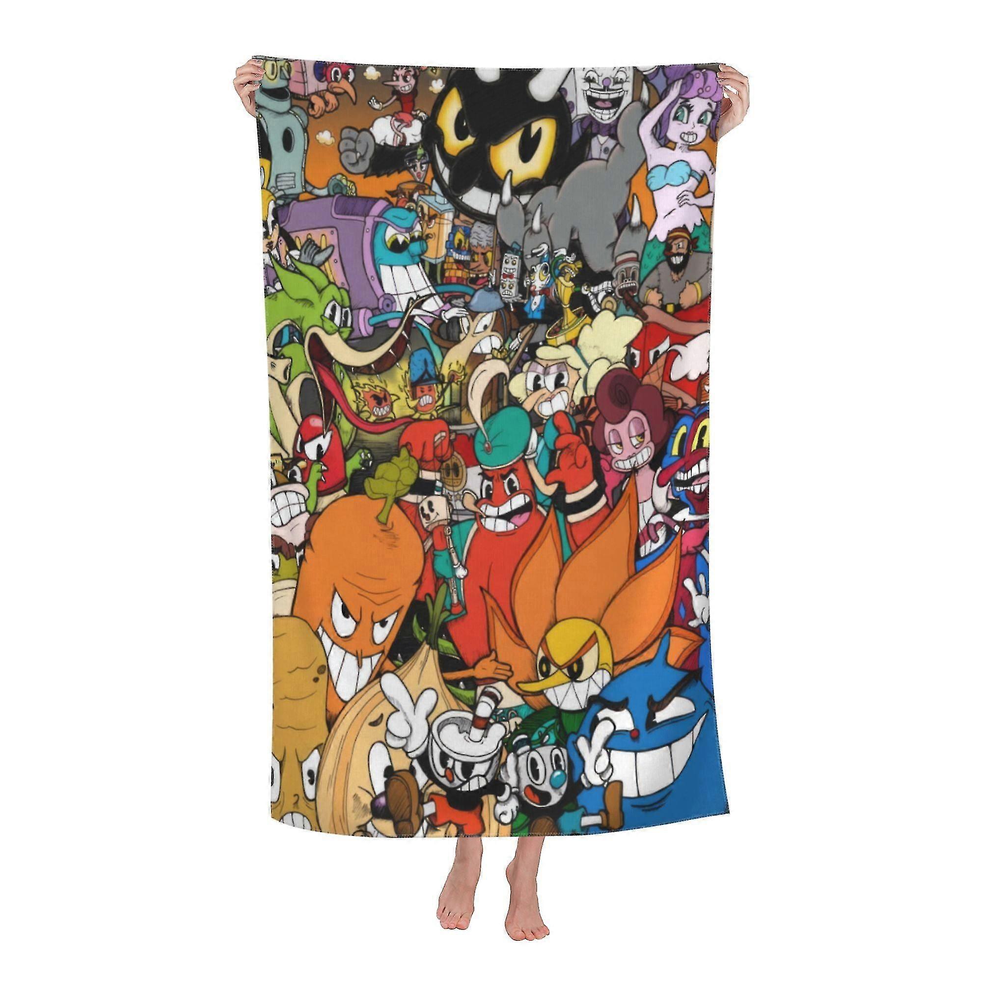 Cuphead Beach Towel, Large Microfiber Bath Towel #VgNR