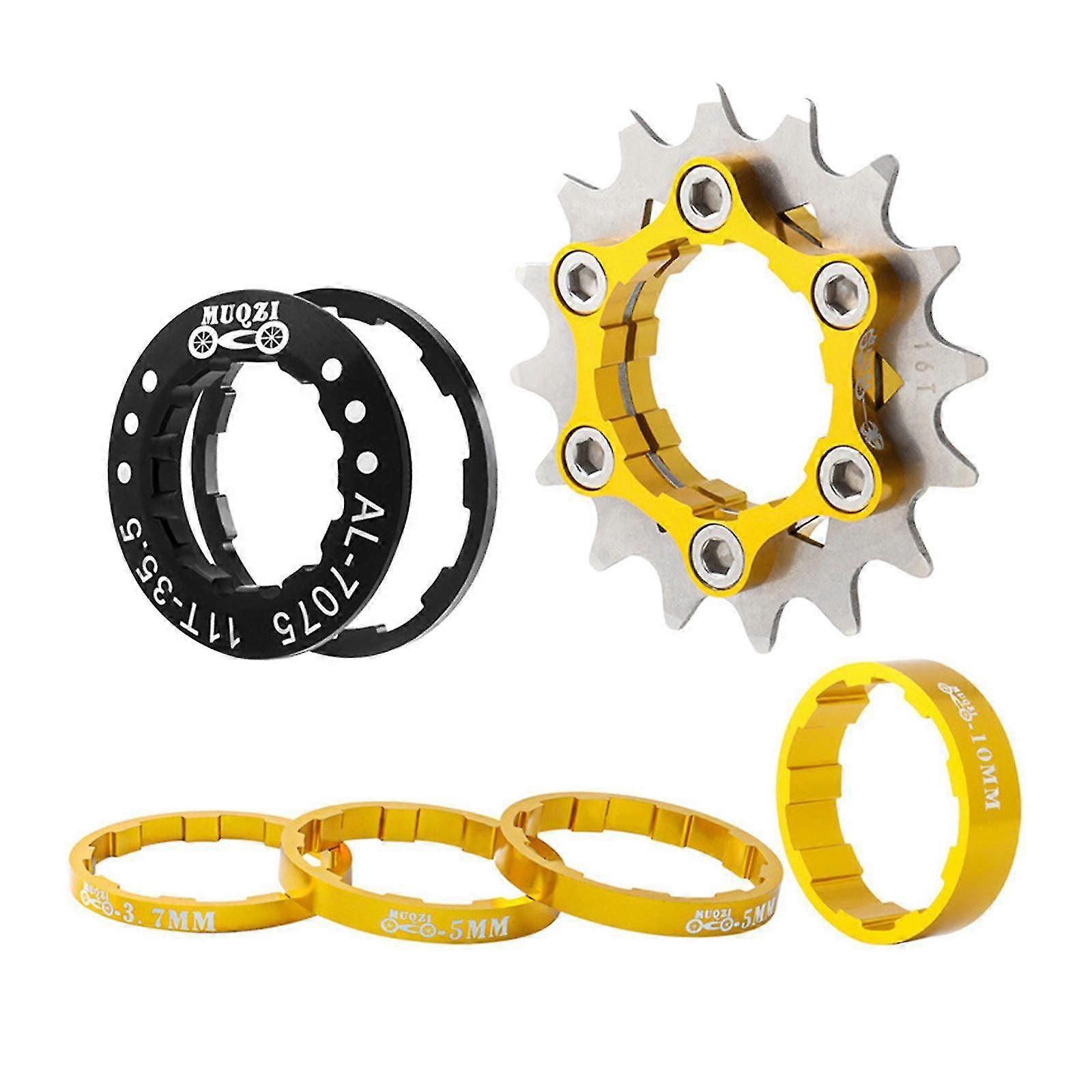 16T Single Speed Flywheel Set Mountain Cassette for Cassette Hubs Blacka