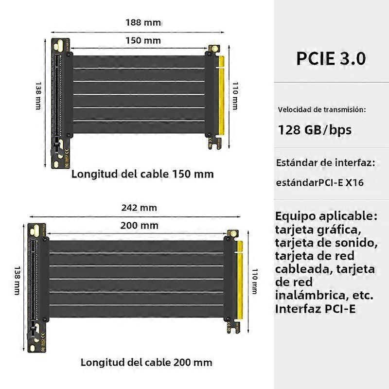 Teucer PCI-E Express 4.0 16X Riser Graphics Card Extension Cable Black/White with 90 Mount and Shielded GPU Shield