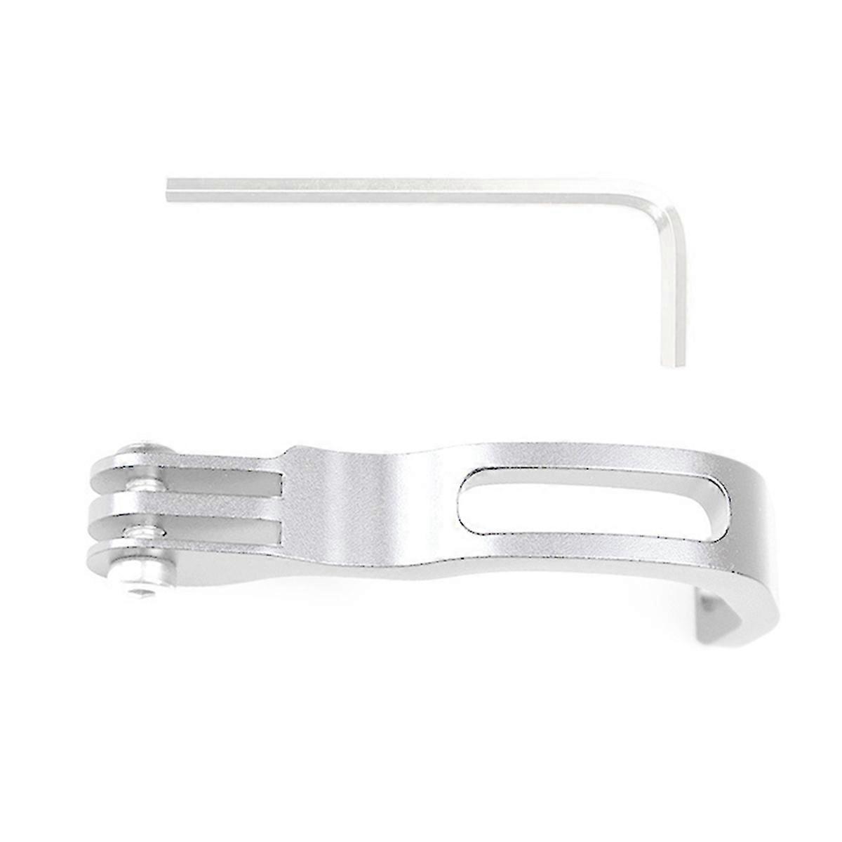 Folding Bicycle Front Fork Lamp Bracket Bicycle Lamp Extension Bracket Aluminum Alloy Extension Fittings Silver