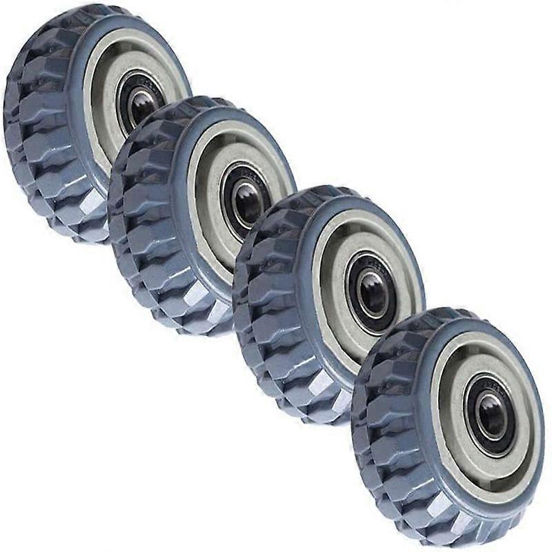 Set of 4 Heavy Duty Polyurethane Single Casters, Suitable for Flat Cart Replacement Wheel, Wear-Resistant and Shockproof (Polyurethane Single Casters,