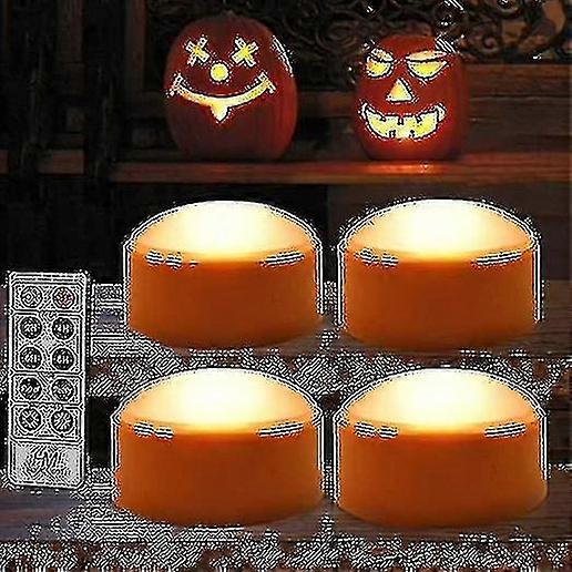 Night - light, Set of 4 Flameless Candles with Remote Control, Ideal for Decoration and Creating a Cozy Ambiance