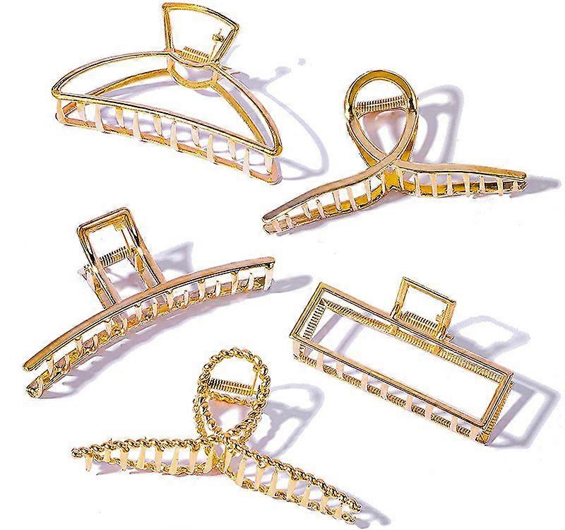 Metalli Multi Design Hiuskynsipidikkeet Hair Catch Banaanipidikkeet Shark Clip Liukumaton poninhäntäpidike 5 kpl pakkaus