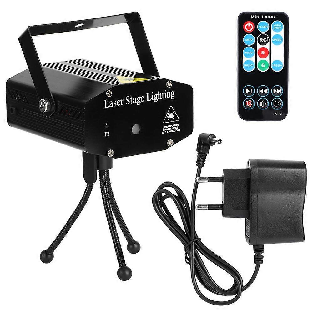 Aluminum Alloy Mini LED Projector Stage Ambient Light with Remote Control EU Plug 110-240V
