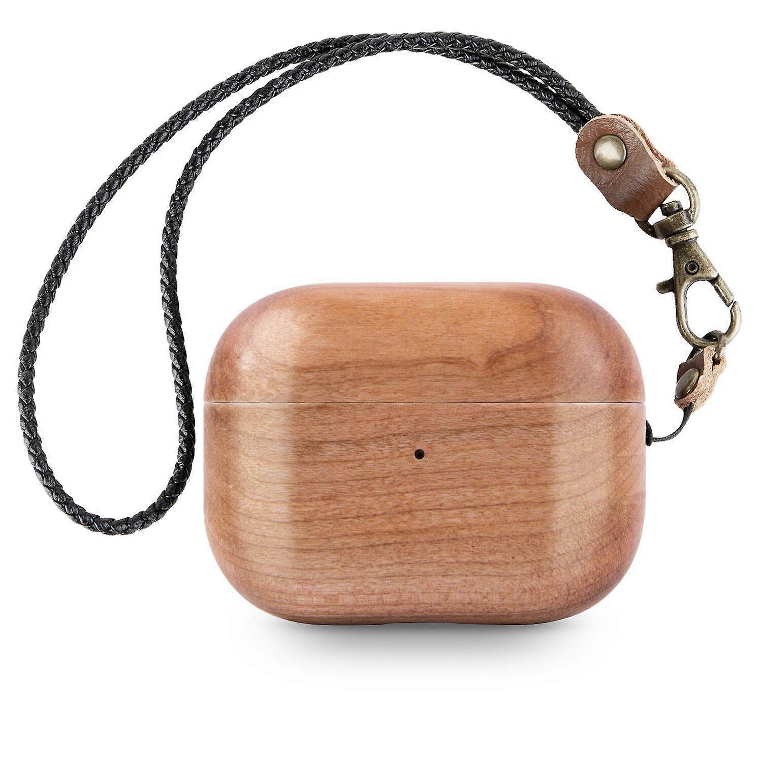 Niche Classical Solid Wood Bluetooth Headset Case for Airpods pro 2 with Wireless Charging Support, Comfortable Hand Feel, Fine Grinding, Wear-Resista