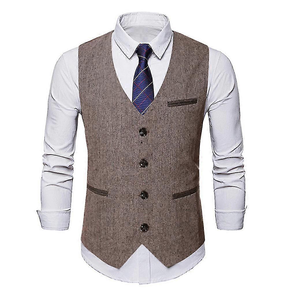 Mystdiy Herren Einreihige Weste
