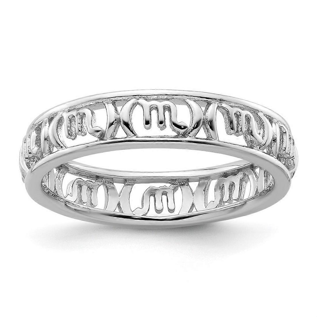 925 Sterling Silver Stackable Scorpio Zodiac Ring-Stackable-Ring for Women - Ring Size: 5 to 10
