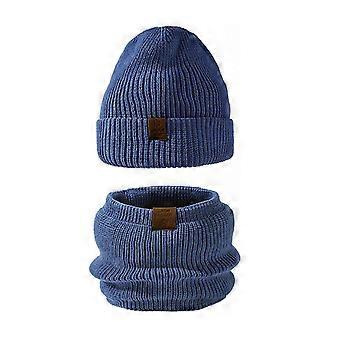 2 Pcs/Set Women Winter Hat And Scarf Set Thick Double-layered Cold-proof Beanie Unisex Neck Cover Outdoor Ski Skating Cycling Scarf Cap Set
