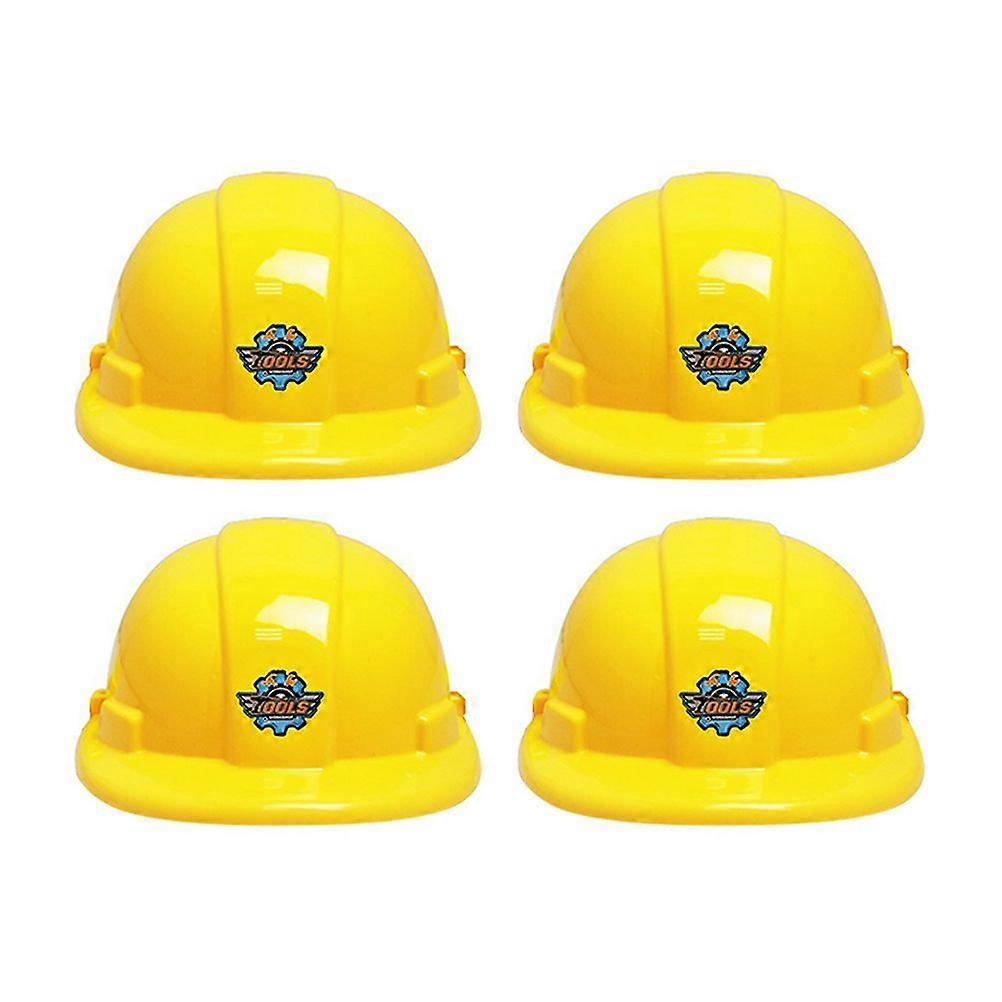 4pcs Simulation Engineering Toy Creative Protective Safety Helmets Playthings Funny Engineering Hats for Kids Children