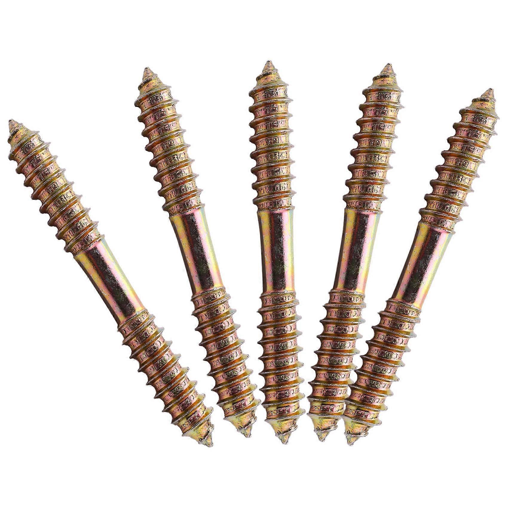 برغي تثبيت أثاث خشبي مزدوج الطرف M8 × 70 مم، 5 قطع