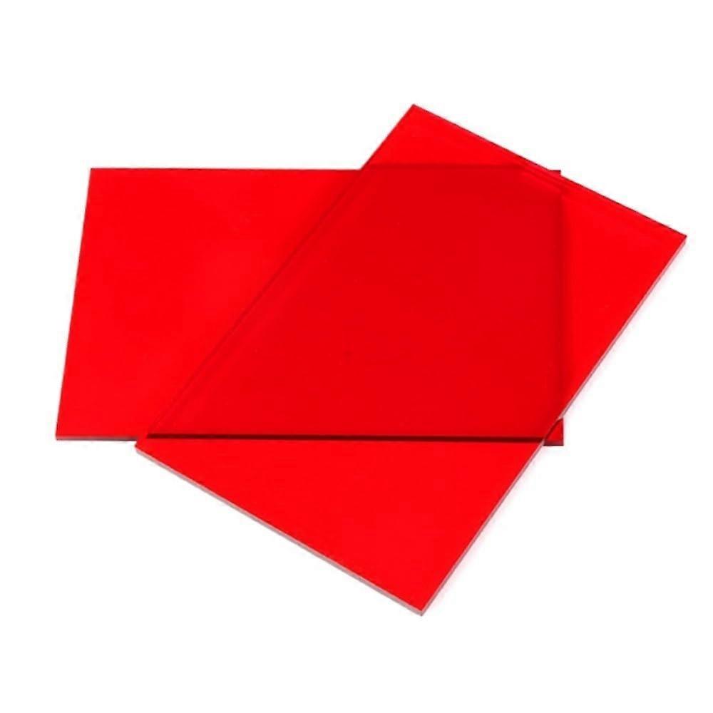 2pcs Opaque Red Acrylic Board 200 200mm Acetate for Sheets Crafts, Thin Acrylic Sheets for Laser Cutting(200x200x3mm)