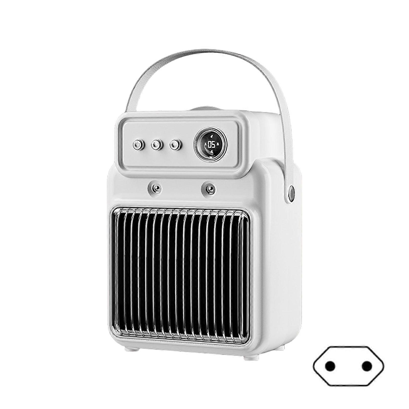 Small Electric Desk Heater 1200W Heater Fan Humidifying Table Heater Fast Heating Fan Suitable for Home and Office Use  White
