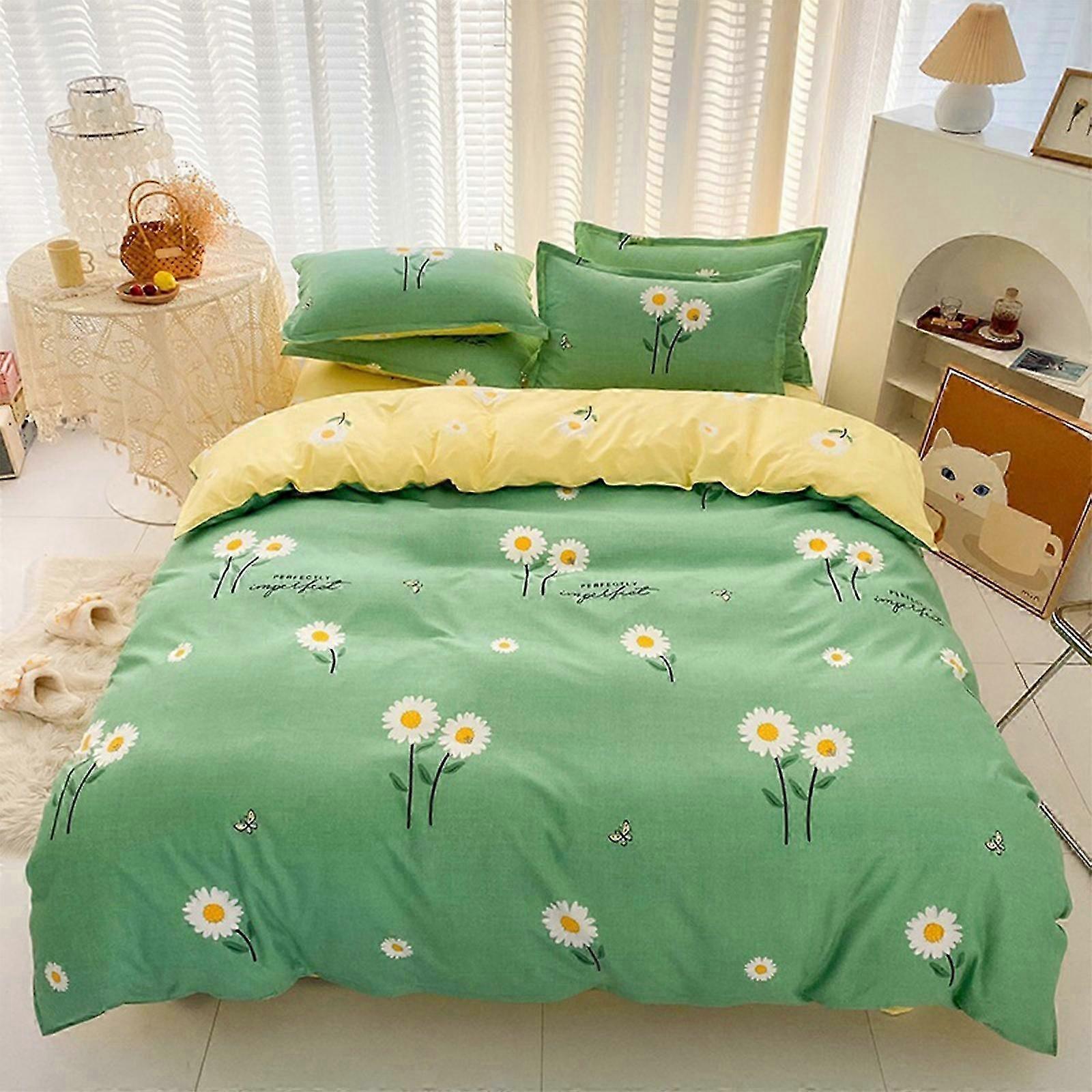 Friendly Soft Four Piece Bed Set For Student Dormitory Bedding Set With Fresh Patterns Suitable For 70.86in Be Walkbee hwy
