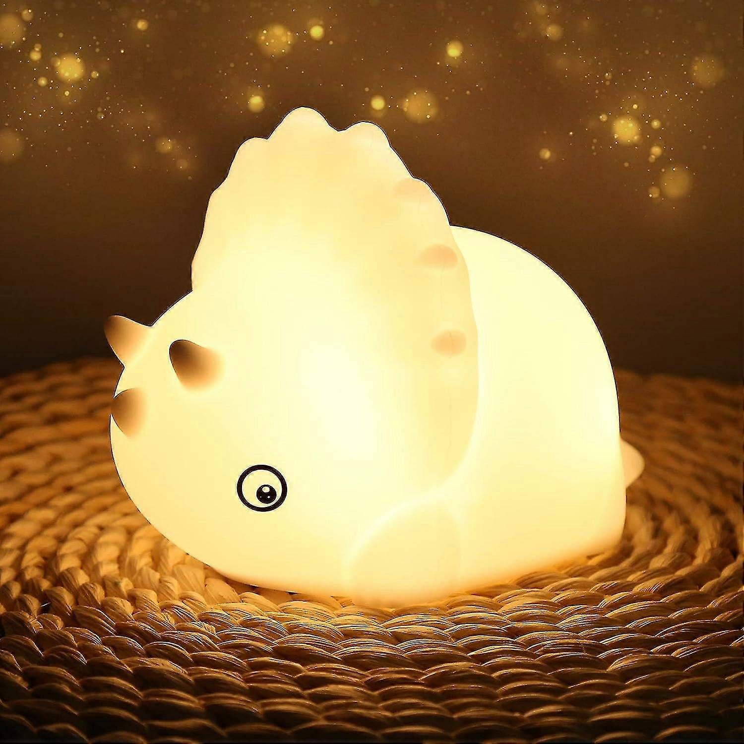 Silicone LED Night Light for Kids - Rechargeable, Timer, Touch Switch, 7 Colors, Safe & Portable Baby Nightlight