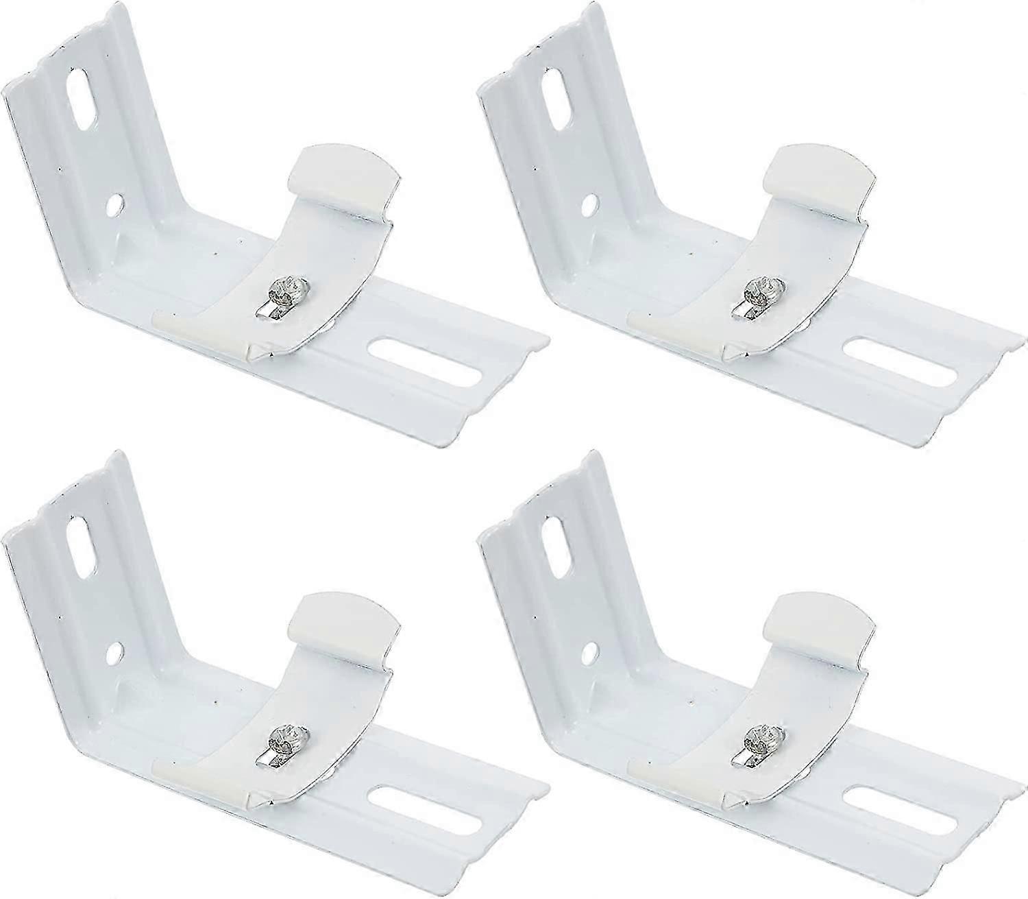 4-Pack Vertical Blind Brackets - L-Shape Mounting Clips for Curtain Tracks