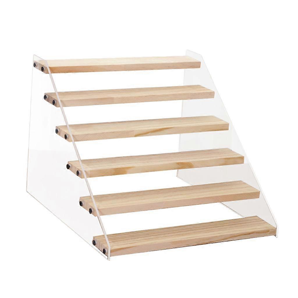 Wooden Display , Clear Rectangle Stands Shelf for Display