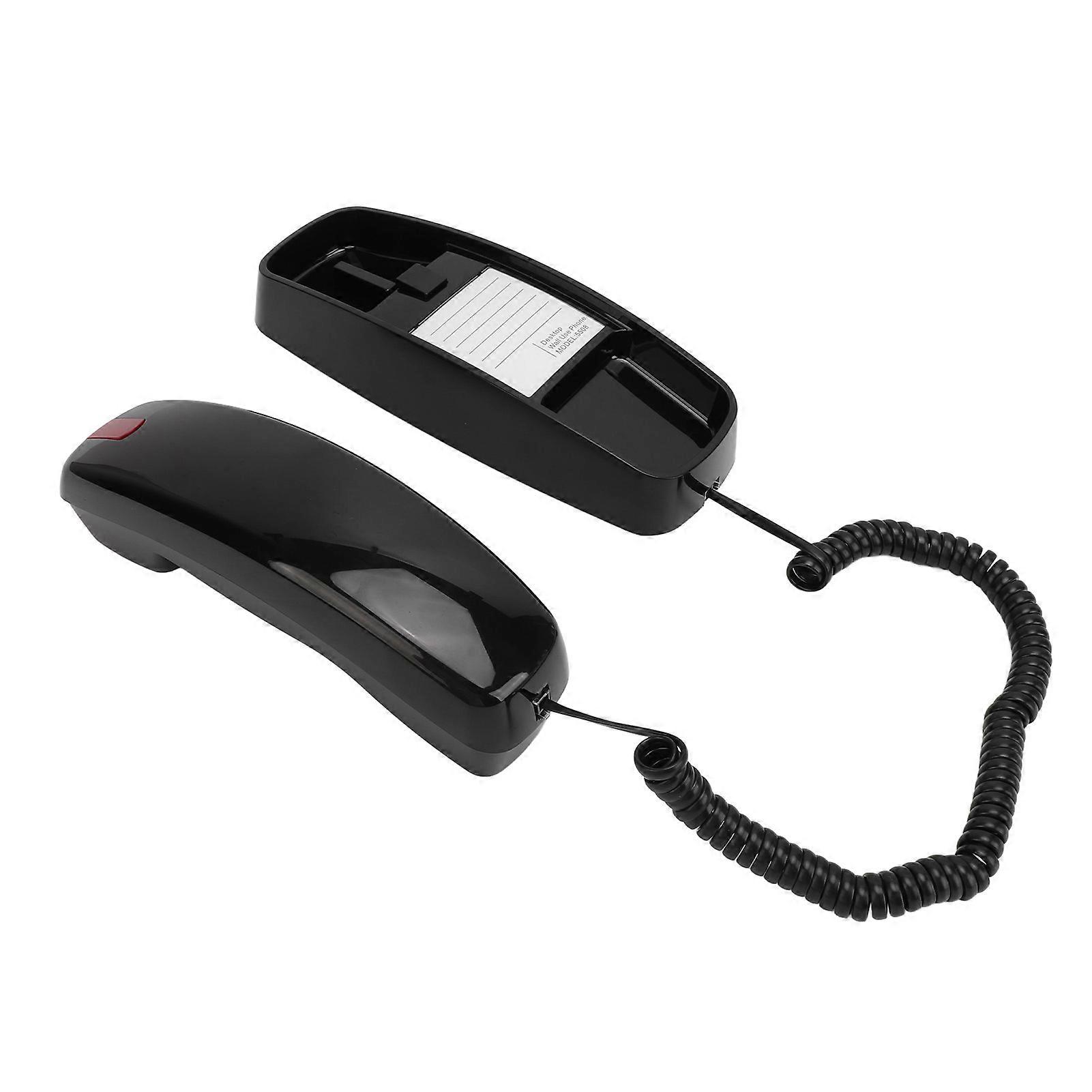 Corded Phone Wall Mountable Big Button Volume Control Senior Friendly Corded Home Phone Black