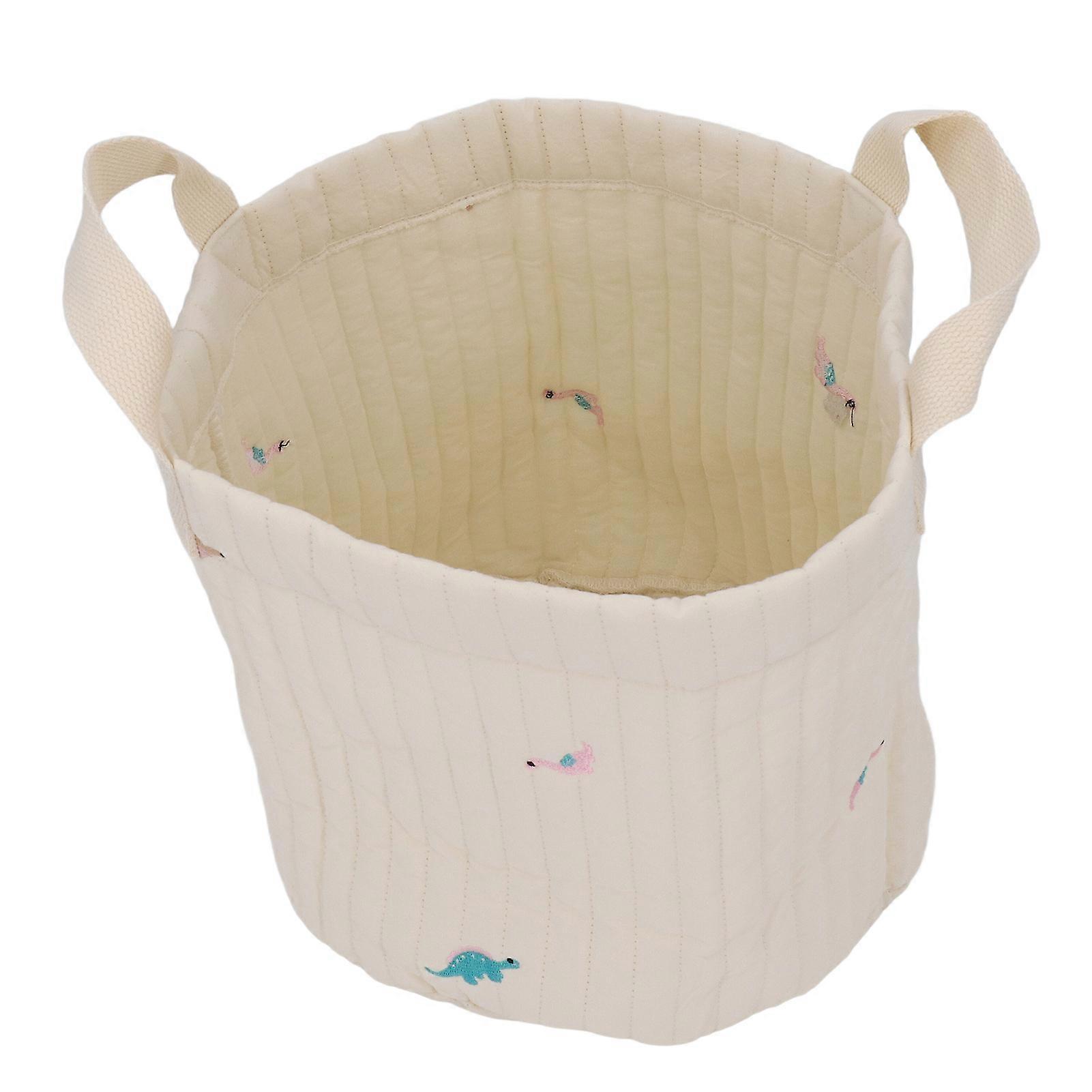 Baby sängkläder förvaringskorg beige stor kapacitet multifunktionell bomull förvaringshink för blöjor vävnader kläder leksaker b 