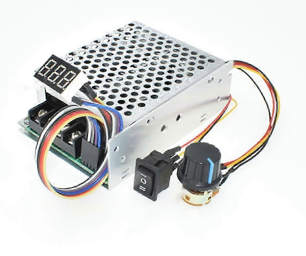 2025 PWM DC Motor Speed Controller 10V55V 40A Stepless with ForwardBrakeReverse Switch Digital Display