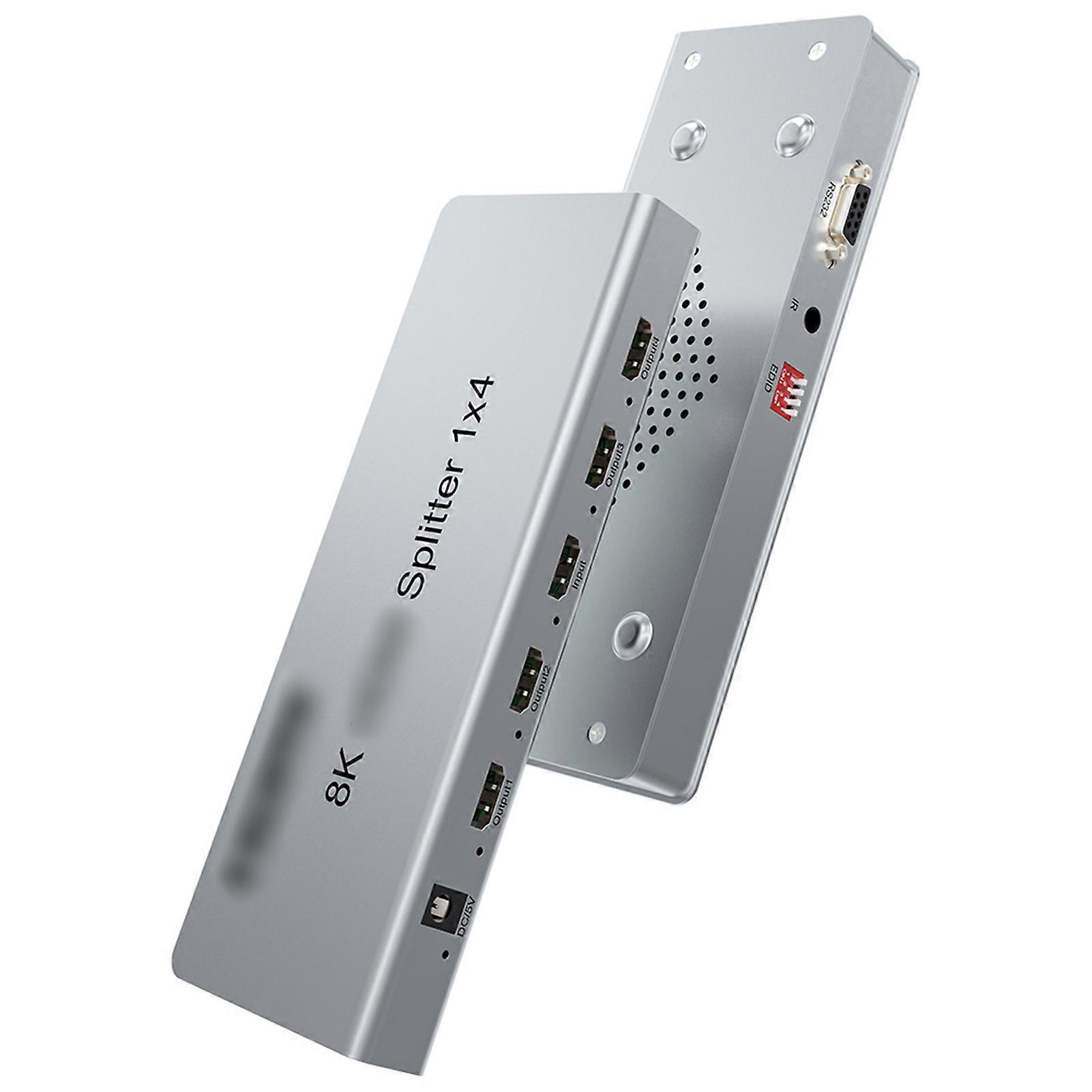 8K HDMI Switcher 1 in 4 Out HDMI 2.1 60Hz 4K 120Hz Multi-Device Compatibility CEC Control