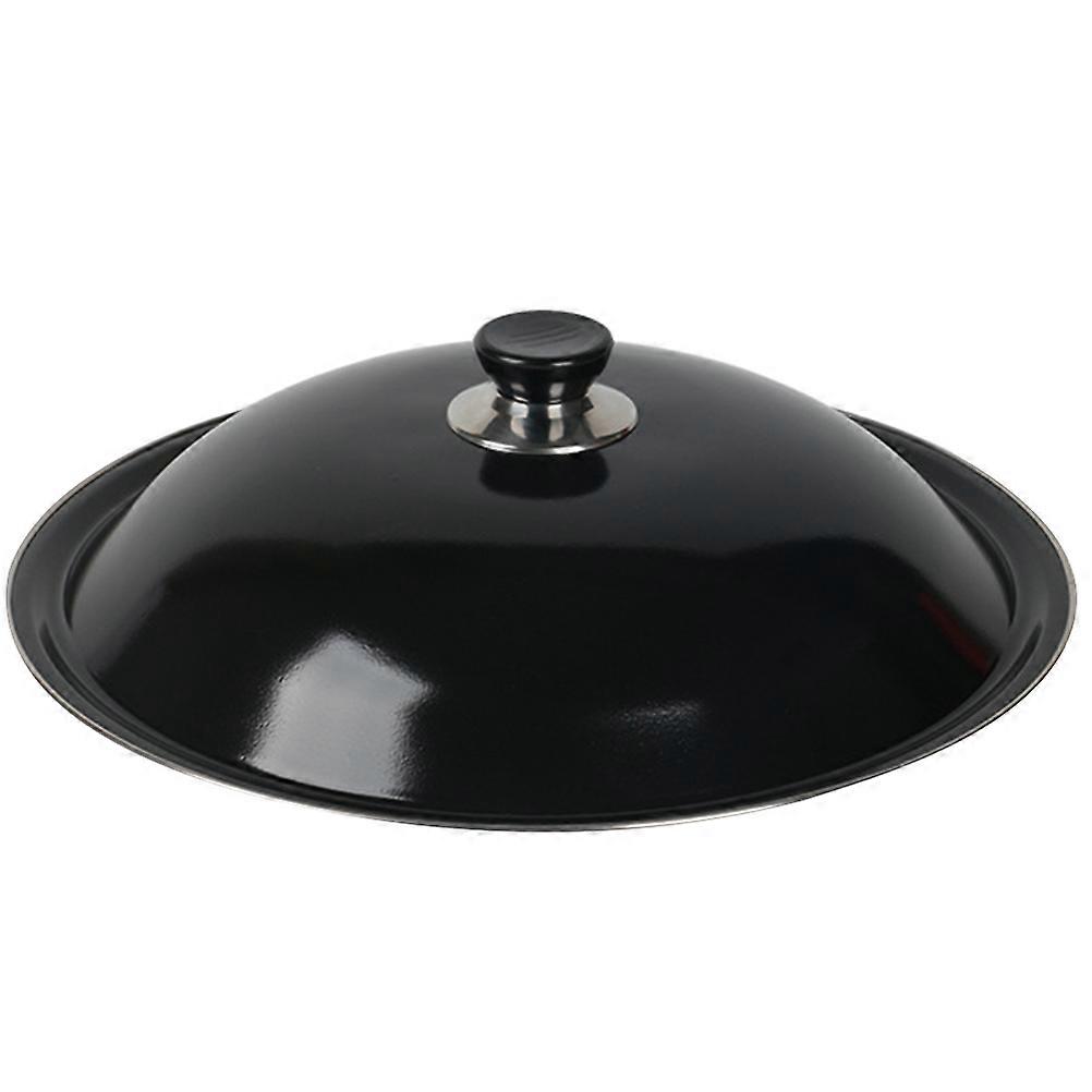 Portable Enamel Pan Lid with Handle and Scald Design for Easy Lifting, Cleaning, and Storage – Ideal for Daily Cooking Use