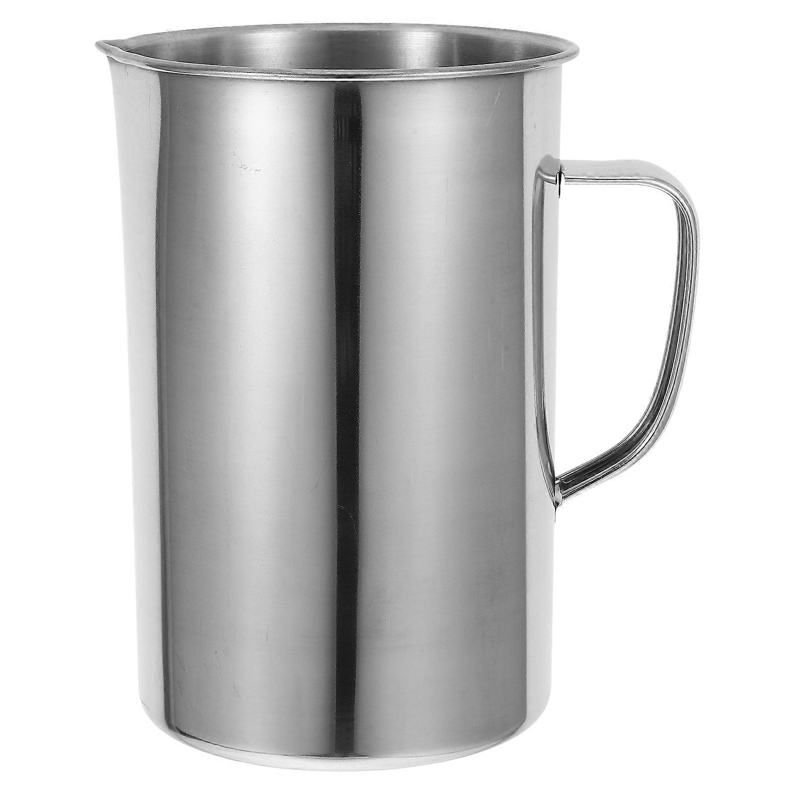 Measuring Jug Stainless Steel Baking Tools Silver 2000ml Liquid Measurement 1Set