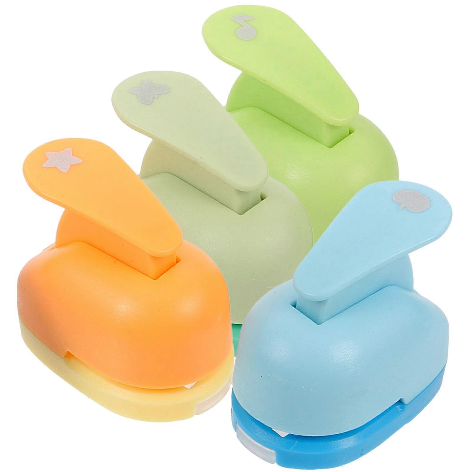 Creative Kids DIY Paper Punch with ABS Material for Crafting and Scrapbooking 4 Pieces Multi