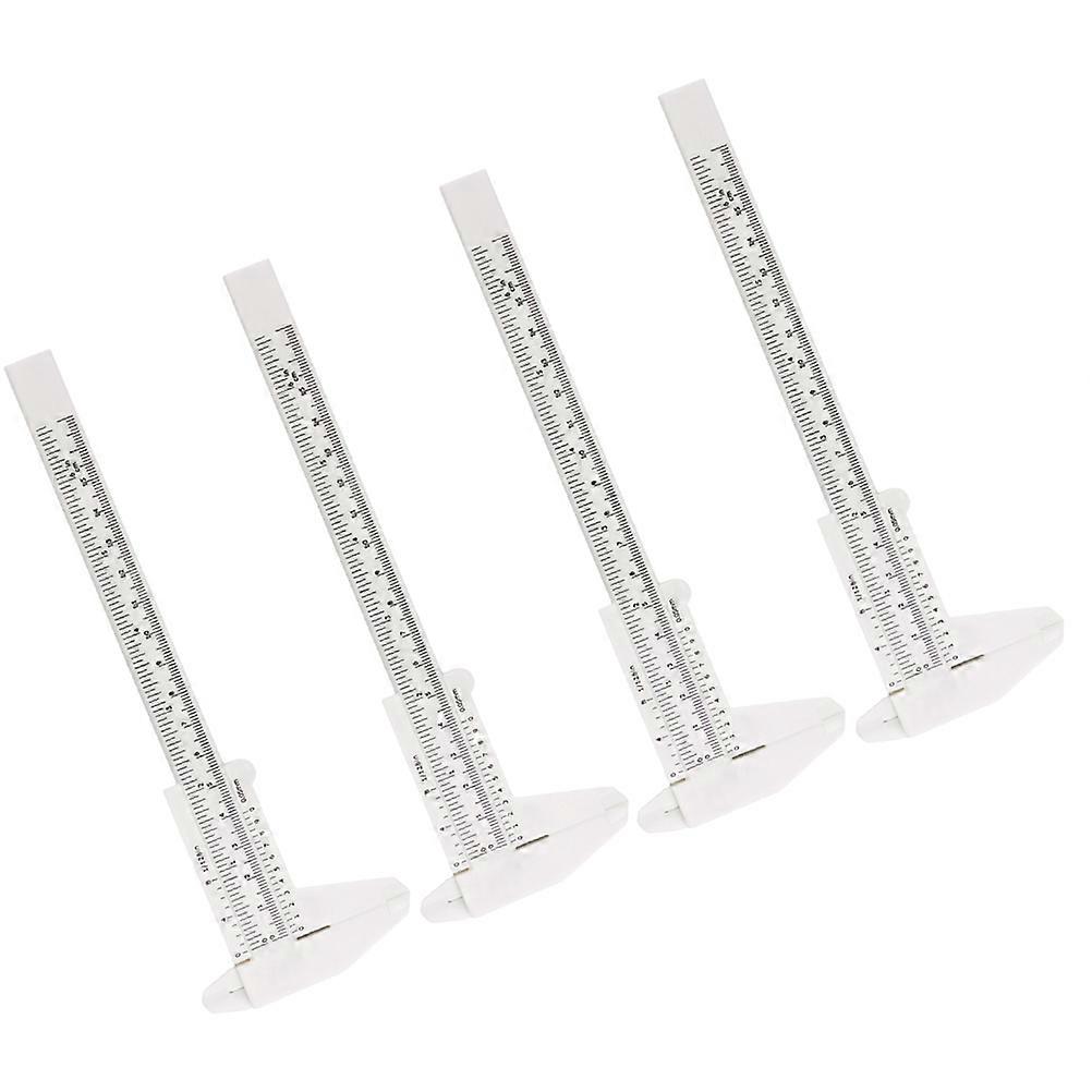 Plastic Ruler Measuring Tools Rectangular Shape Mechanical Display Professionals Handy Sliding Gauge 4Set