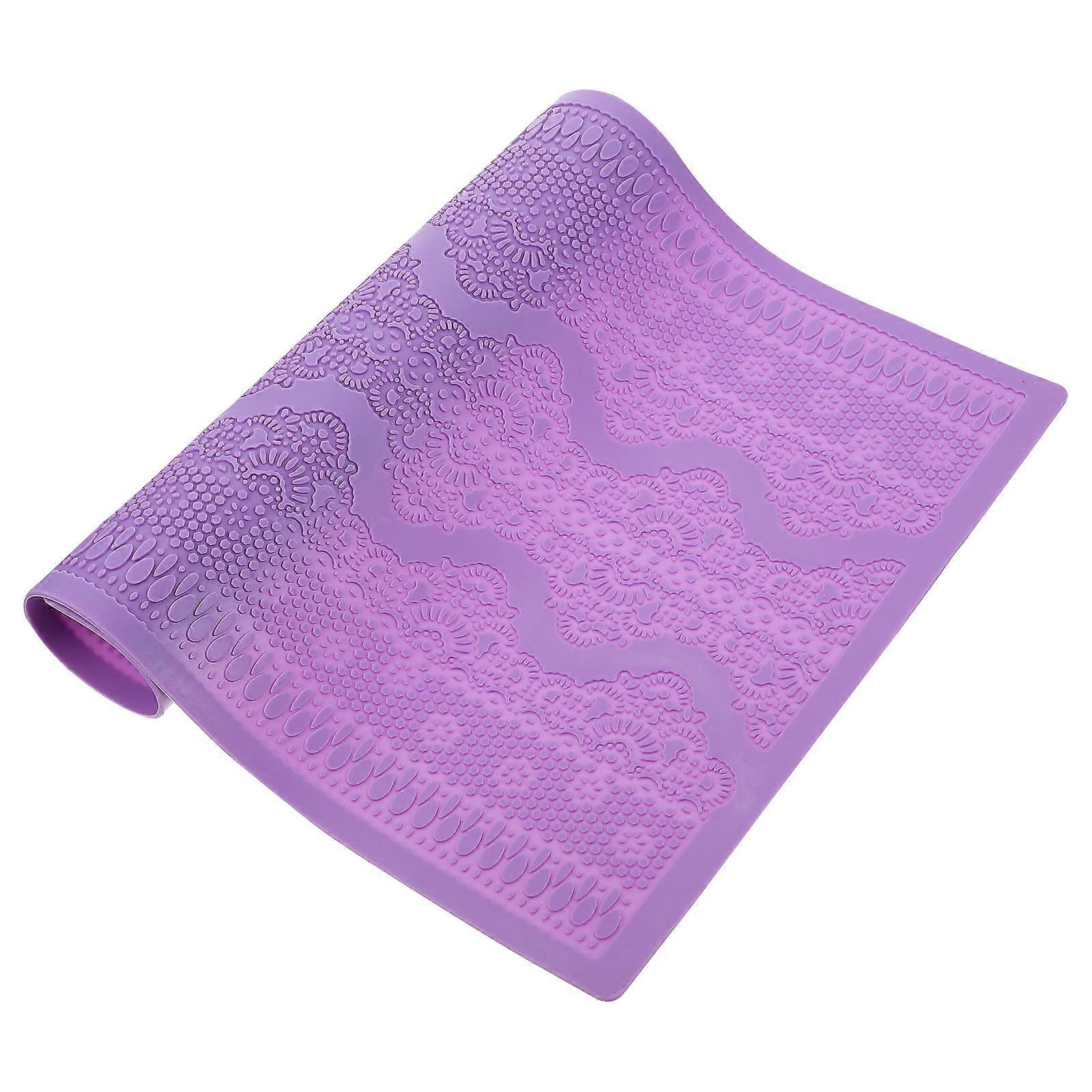 Cake Decoration Stencils Purple Rectangular Baking Cake Mold 1Set