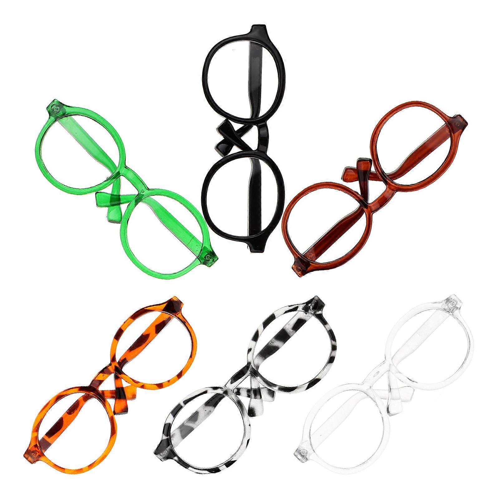 6pcs Mini Doll Eyeglasses – Stylish & Lightweight Glasses for Dolls and Craft Projects – Easy to Use DIY Accessories