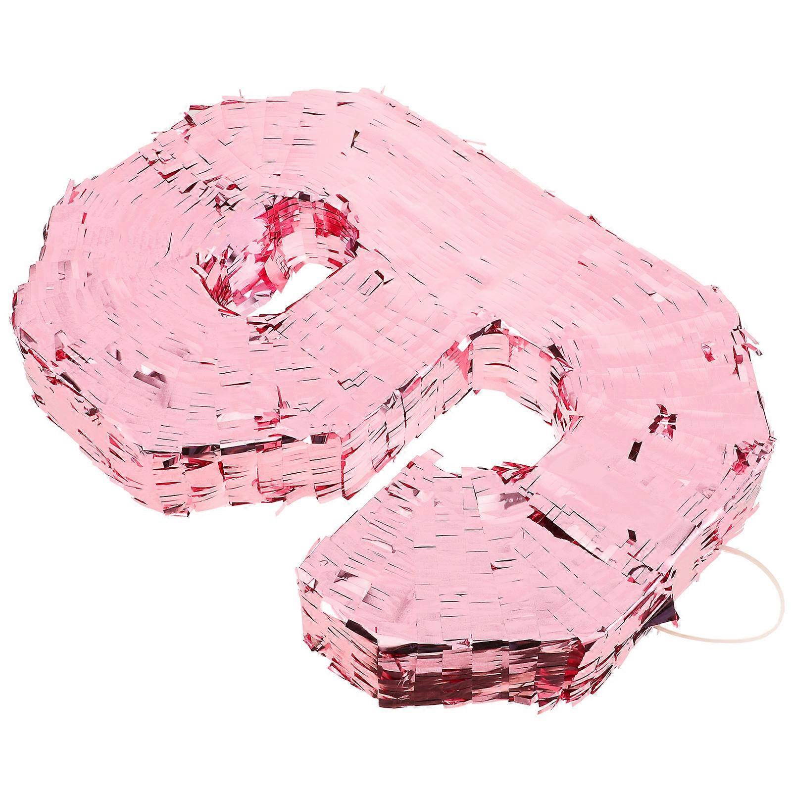 Paper Pinata Plaything Number 6 Shape For Birthday Party 50.50X36.00X7.00CM Teens Pinata 1Pcs