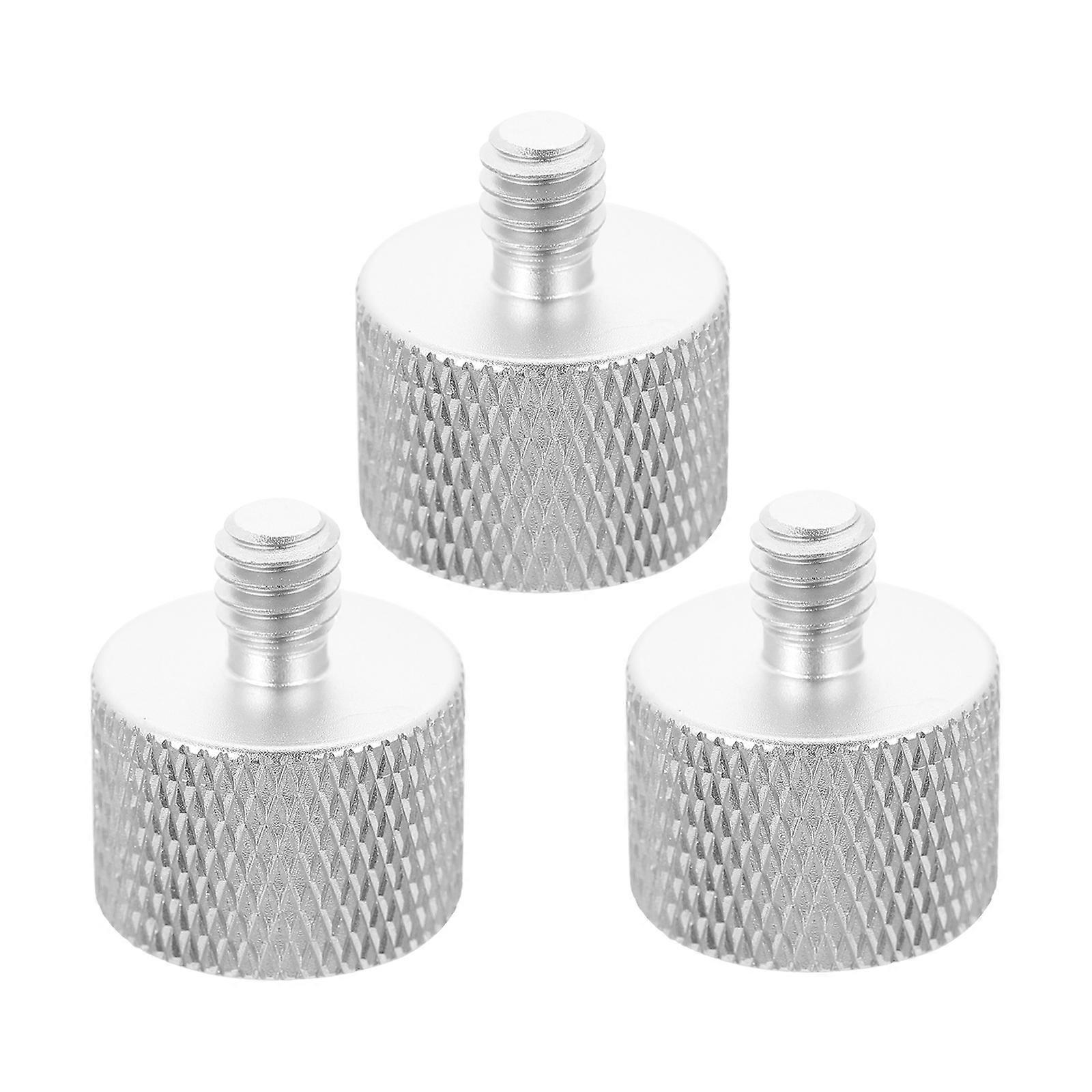 3pcs Screw Adapter for Tripod Mic Stand – Durable Thread Adapters, Compatible with Microphone Stands, Easy Install, Smooth Edges for Safety
