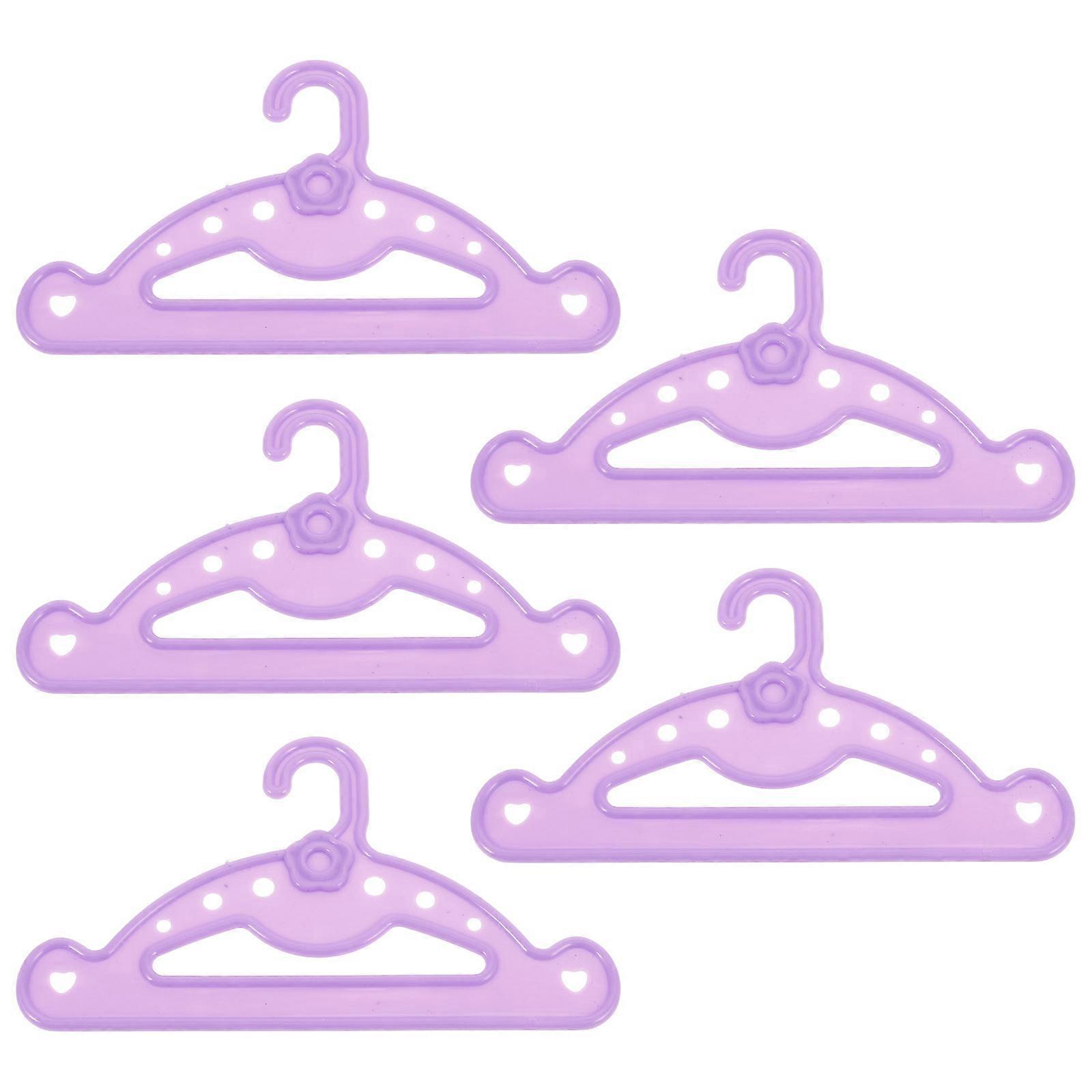Mini Clothes Hanger Thin Plastic Hangers Doll Enthusiasts Mini House 5Pack