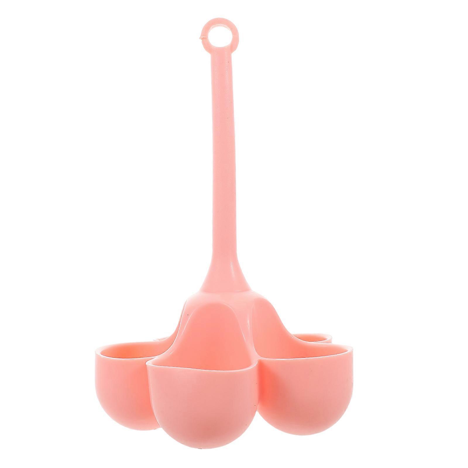 Silicone Egg Steamer Boiled Egg Holder Five Hole Design For Baby Food Preparation Cooking Dining Pink 1Set