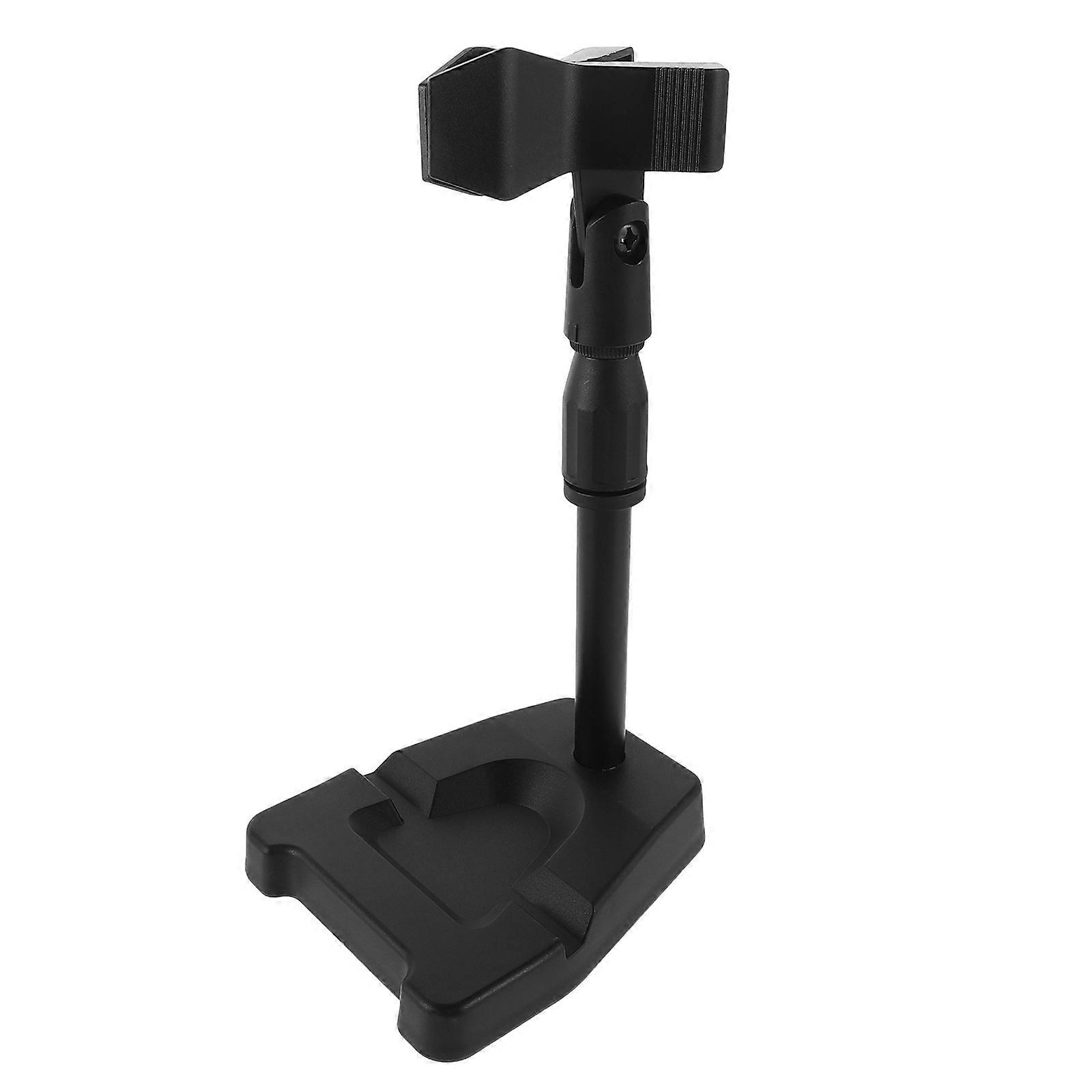 Compact Desktop Mic Stand For Interviews And Meetings Stable Support Durable Construction Black 24.00X12.00X10.50CM 1Pack