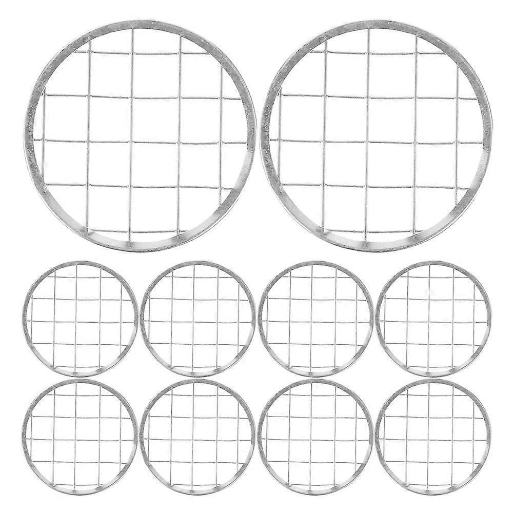 Reusable Floral Grid for Vase Flower Arrangement Holder Grid Shape Practical Design Iron 70mm 10Pcs